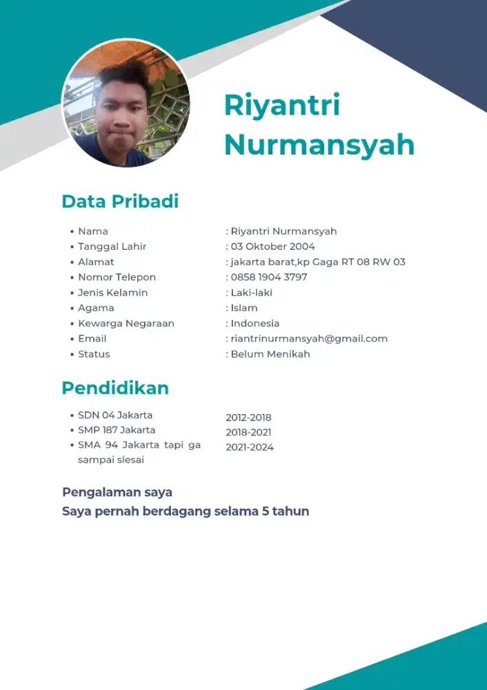 Nyari pekerjaan apa saja pak