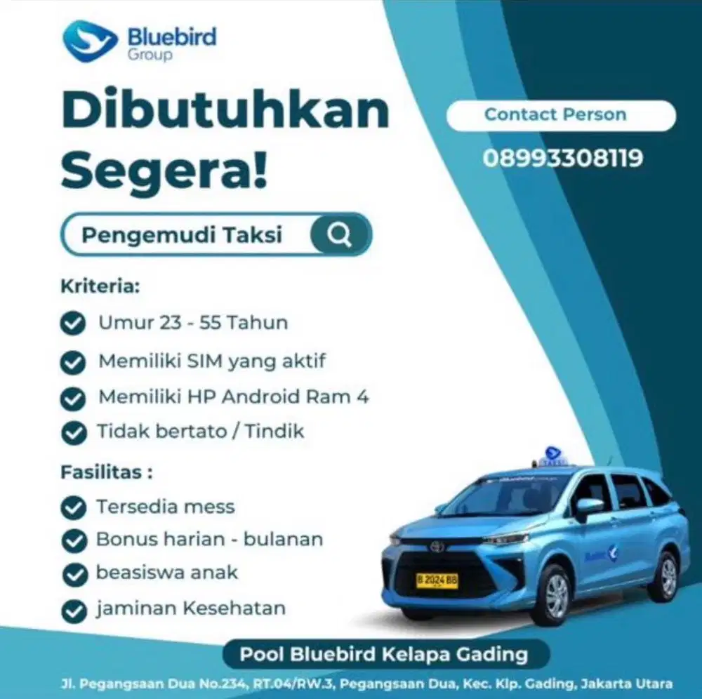LOWONGAN DRIVER BLUEBIRD