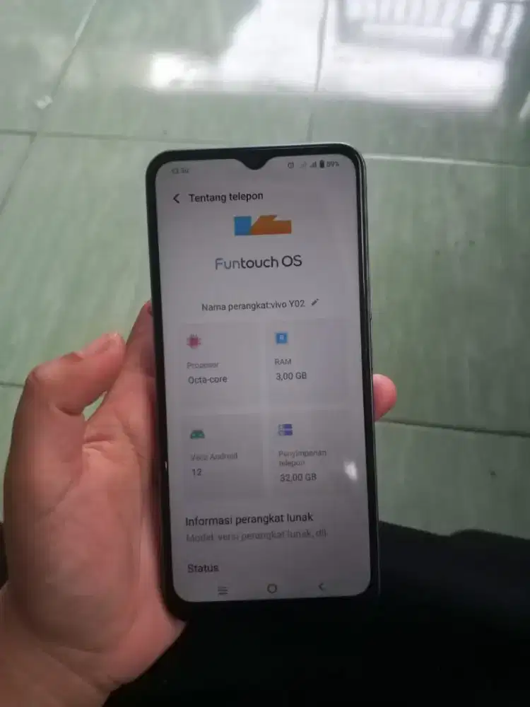 Vivo Y02 3/32gb fullset segel mulus no minus lancar jaya