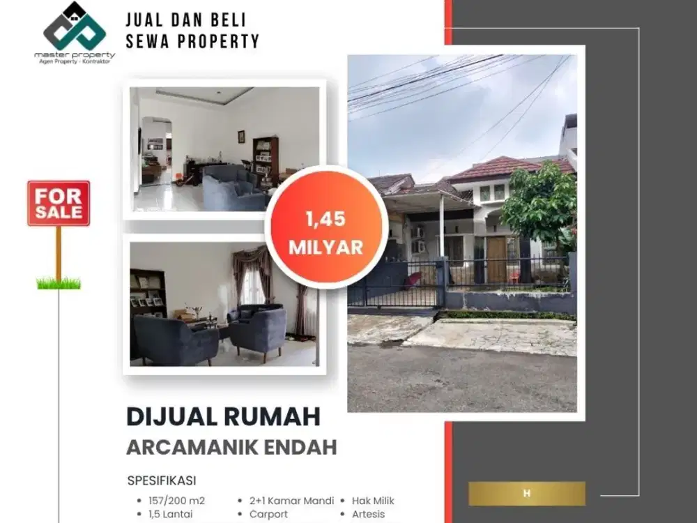 Dijual rumah tanah luas di Komplek Arcamanik Endah Kota Bandung
