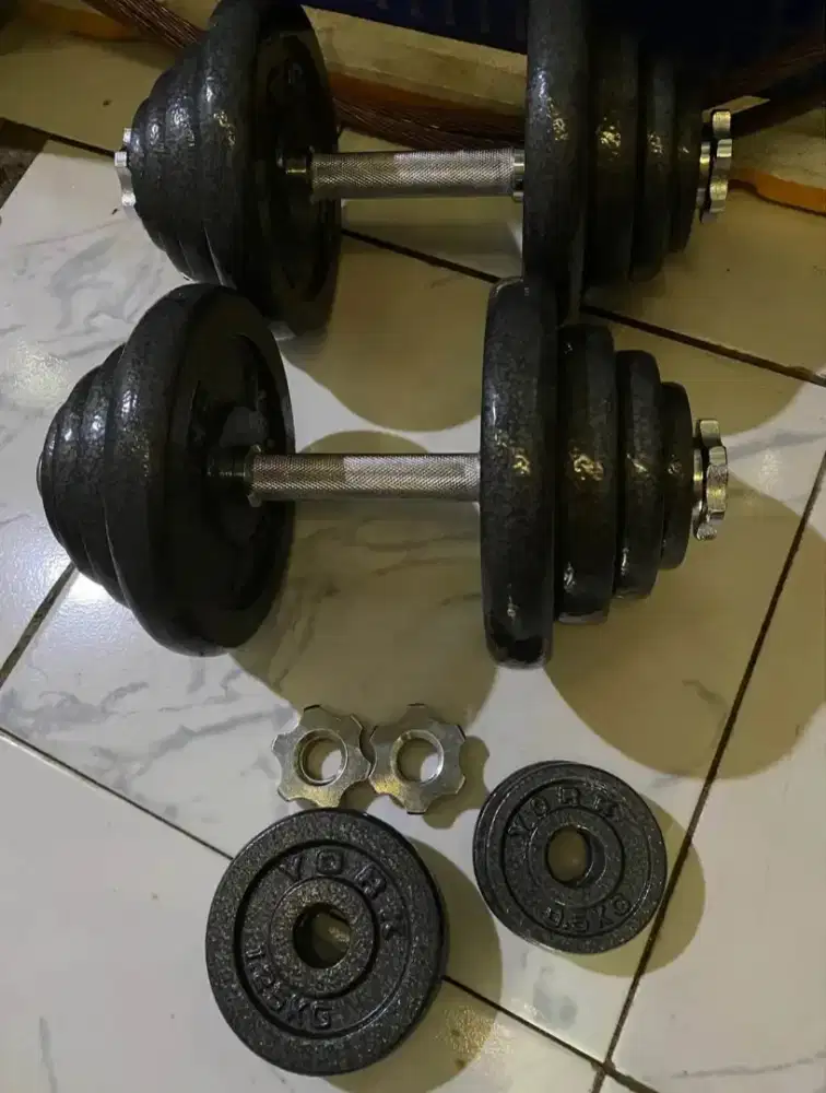 dumbell set berat total 50kg kondiis no minus