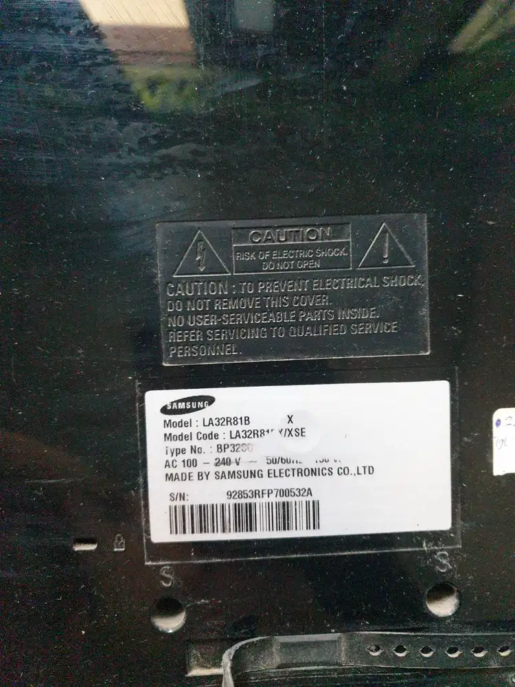 Tv samsung dan polytron 32inc mati tiba