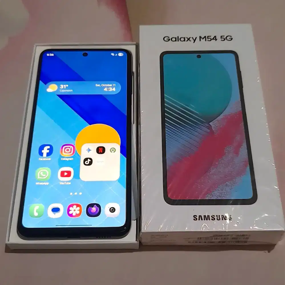 Samsung M54 5G 8/256GB 98% kaya baru Fullset