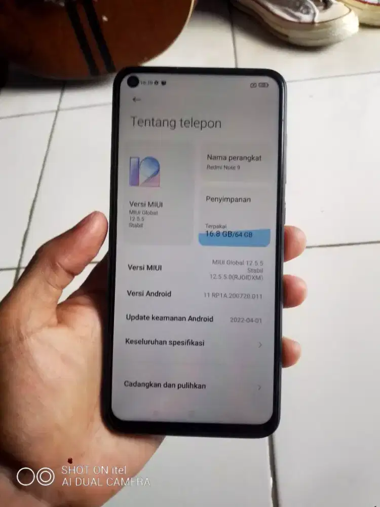 Redmi note 9 no minus