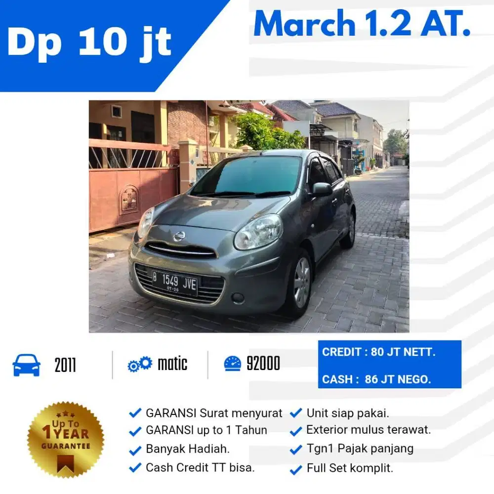 Nissan March AT 2011. Tgn1. istimewa.