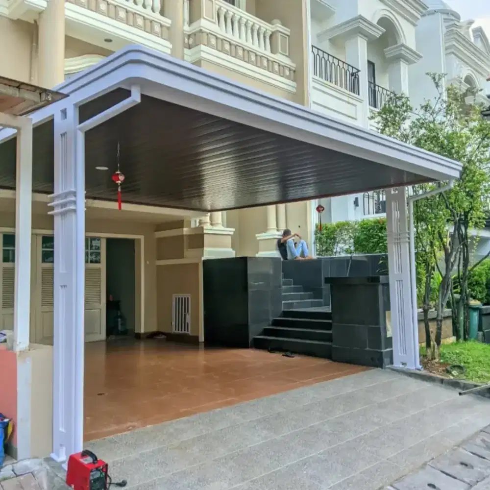 kanopi minimalis atap alderon plafon pvc modern