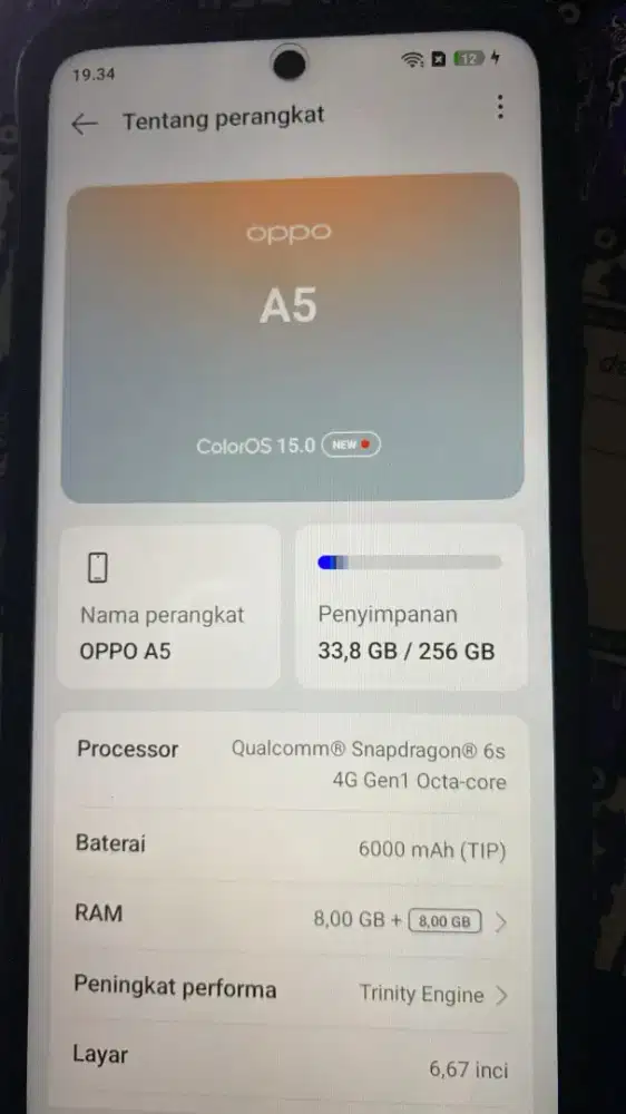Oppo a5 ram 8 2025