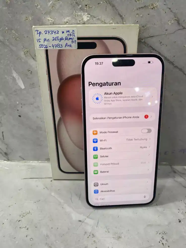 Di jual HP IPHONE 15 PLUS PINK TITANIUM 256GB IBOX