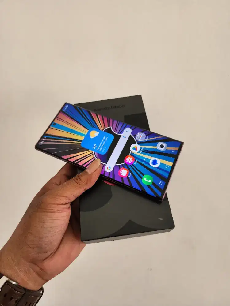 Samsung s22 ultra 5g 12/256gb sein fullset ory no minus normal bgt