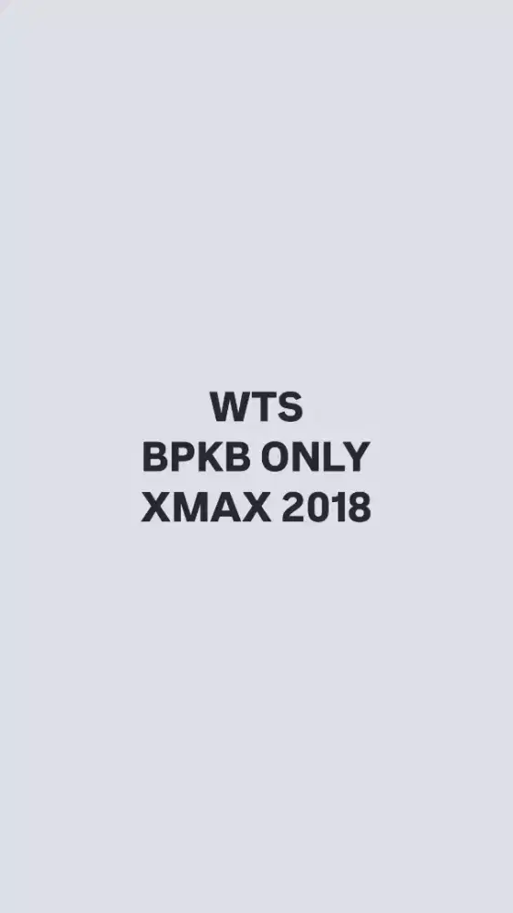 BPKB XMAX 2018 warna hitam