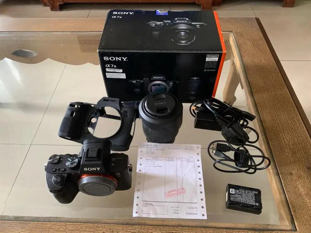 kamera sony A7iii lengkap lensa kit