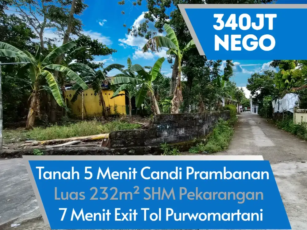 Tanah Kalasan Dekat Exit Tol Purwomartani