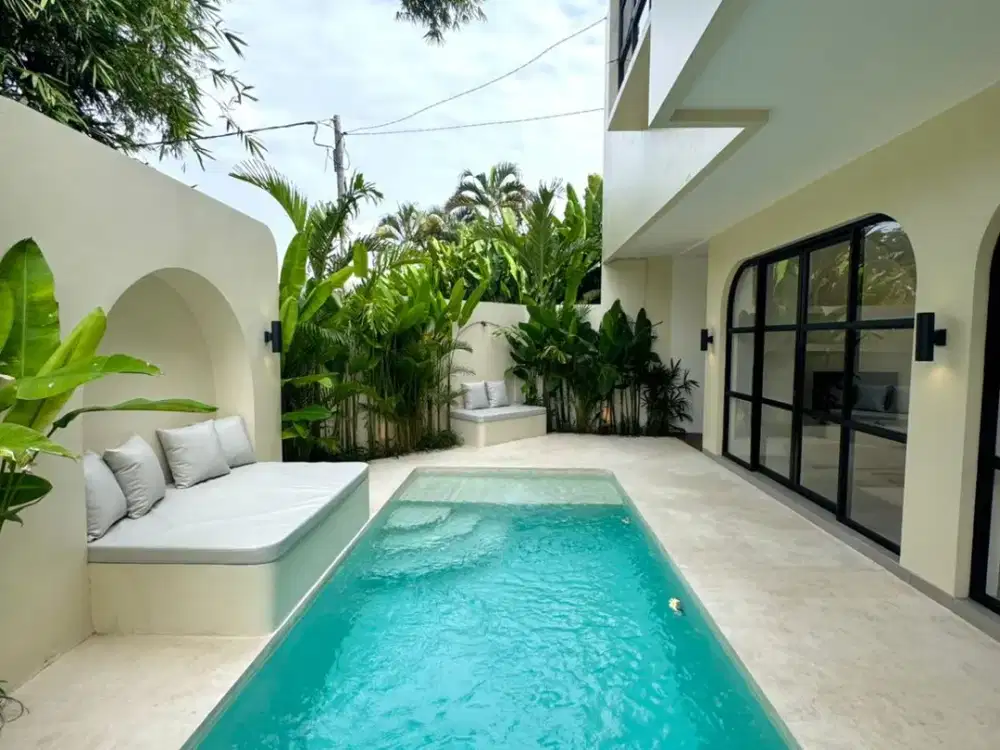 Disewakan Villa Mewah Siap Huni di North Pererenan — 2+1 Kamar Tidur dengan Private Pool dan Rooftop View Laut