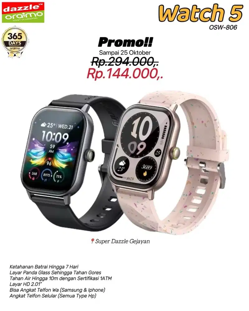 Smartwatch Oraimo Watch 5 OSW-805