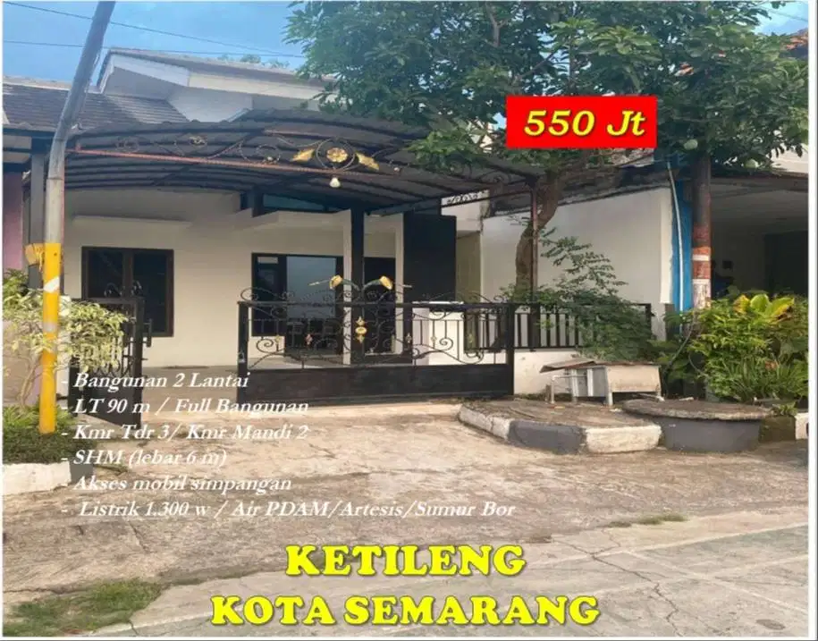 Rumah Siap Huni di Ketileng Kota Semarang dekat RSUD Wongsonegoro