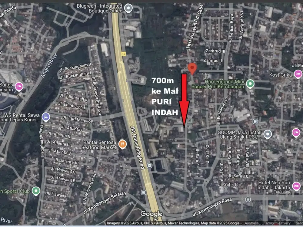 TERMURAH & STRATEGIS LELANG RUMAH di PURI INDAH, Segi Tiga Emas CBD