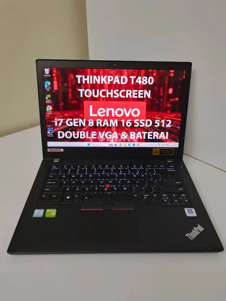 Jual Laptop Lenovo ThinkPad T480 i7 Gen 8 RAM 16GB SSD 512GB Win11 Pro