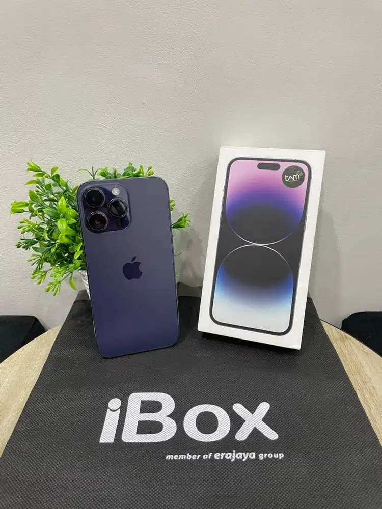 IPhone 14 ProMax 256GB iBox Purple mulus Fullset Ori BH 84% 3Utool 98