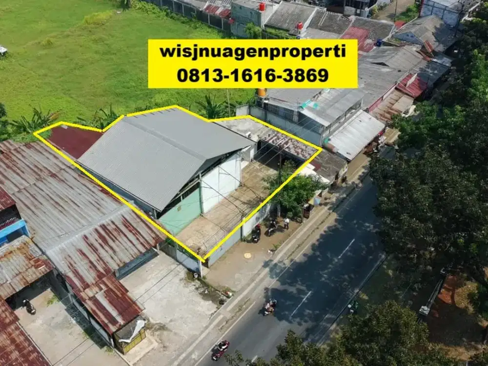 Tanah Bonus Workshop Pinggir Jalan Setu dekat Tol Cimanggis Cibitung
