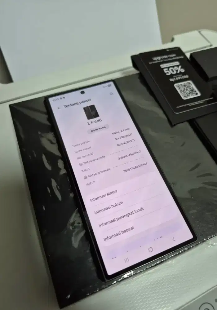 Samsung Fold 6 Spesial Edition Crafted Black 12Gb/512GB  Full Set