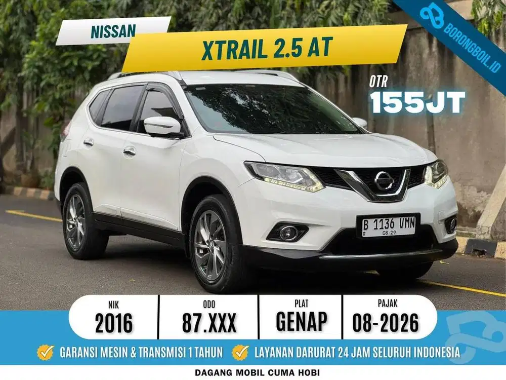 TERMURAH!! XTRAIL 2.5 AT 2016 PUTIH KM 87rb