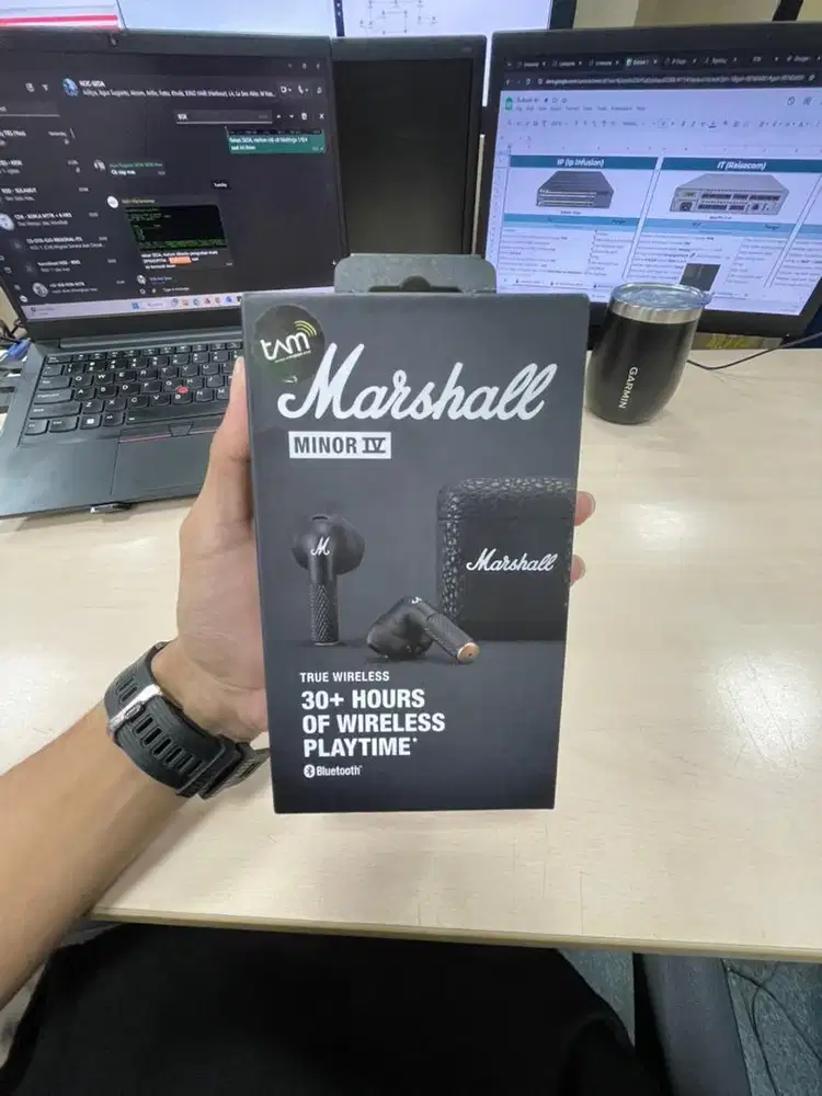 Earbuds Marshall Minor IV BNIB (Baru)