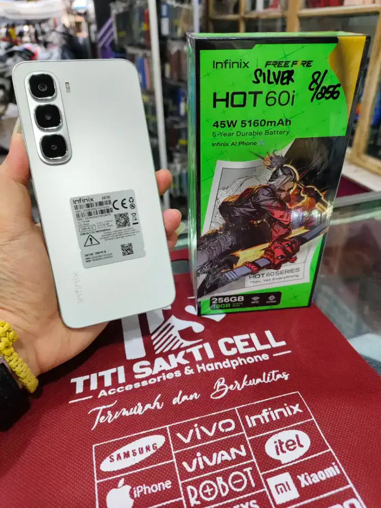 Infinix hot 60i 8/256 baru promo segel pabrik silahkan ketoko