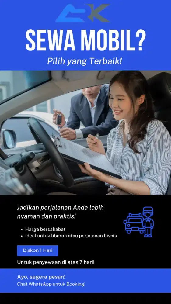 Rental mobil lepas kunci harian, mingguan, bulanan