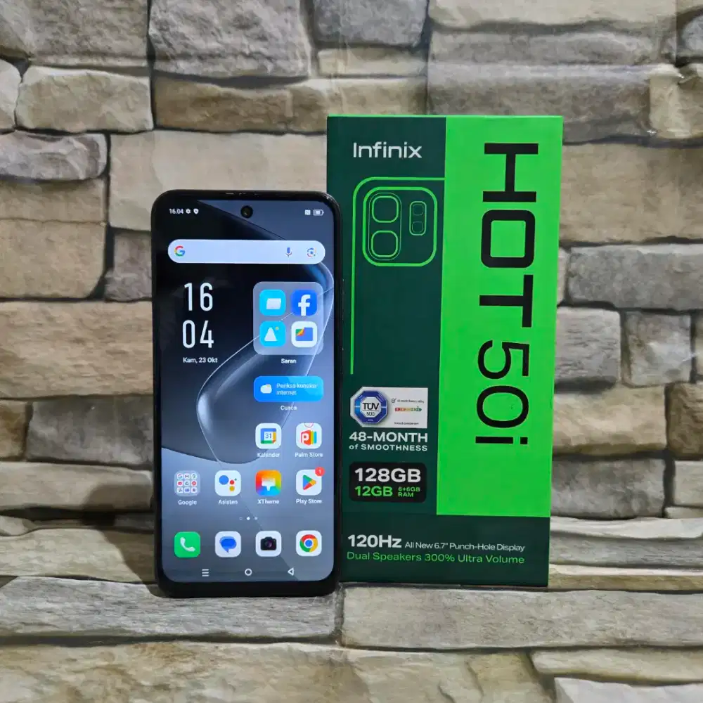 Infinix Hot 50i 6/128 4G Fullset Segel Normal Mulus 98%,Garansi Resmi