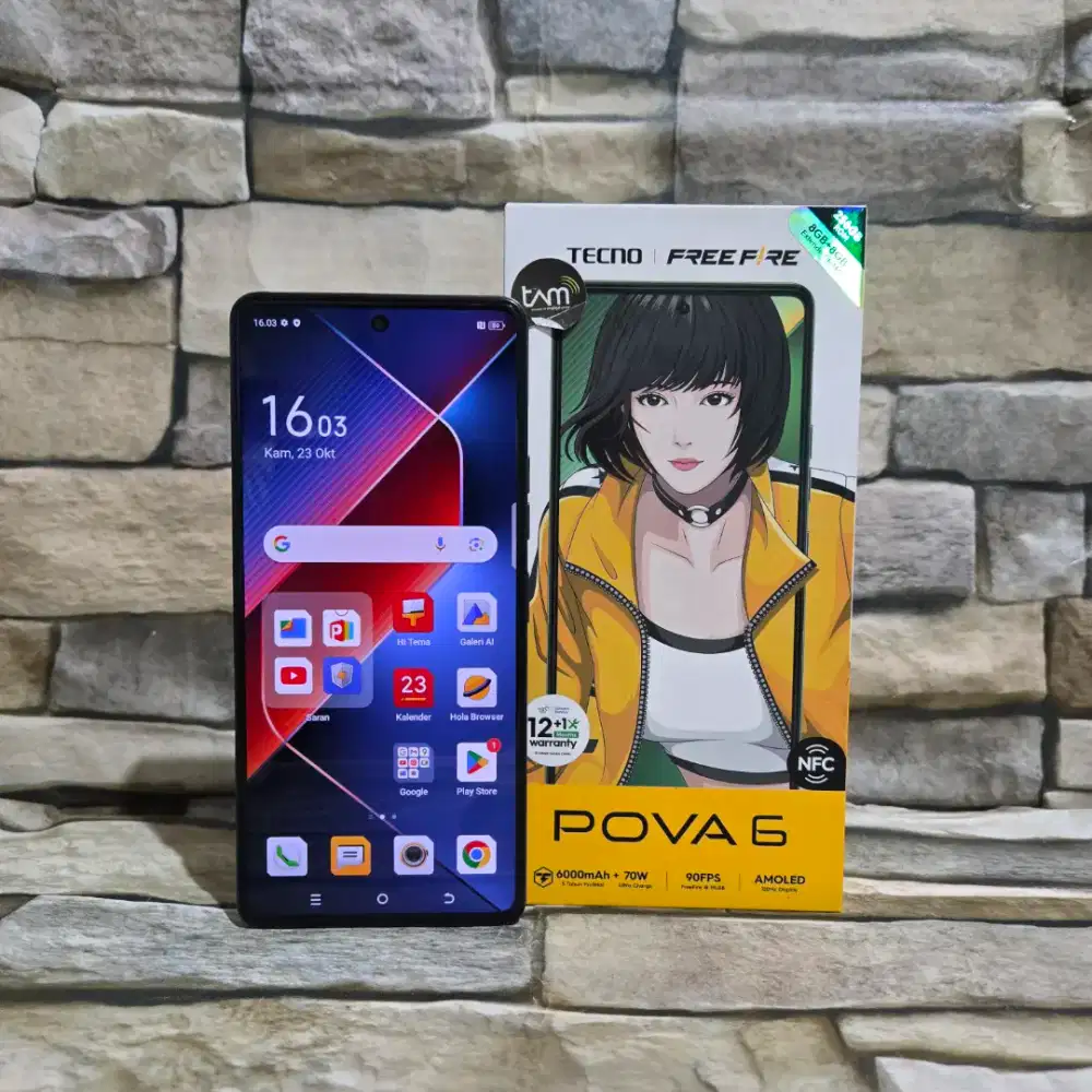 Tecno Pova 6 8/256 4G Fullset Segel Normal Mulus 95%