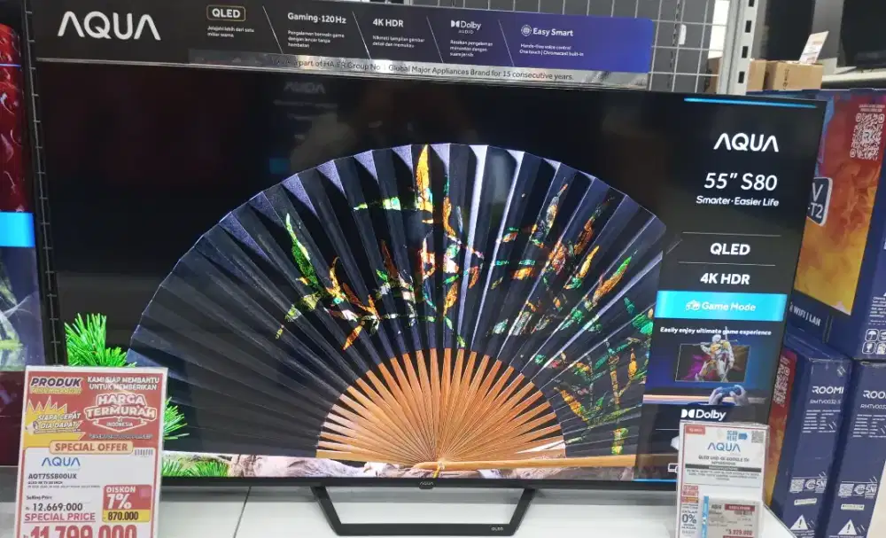 Tv QLED 55 inc merk AQUA