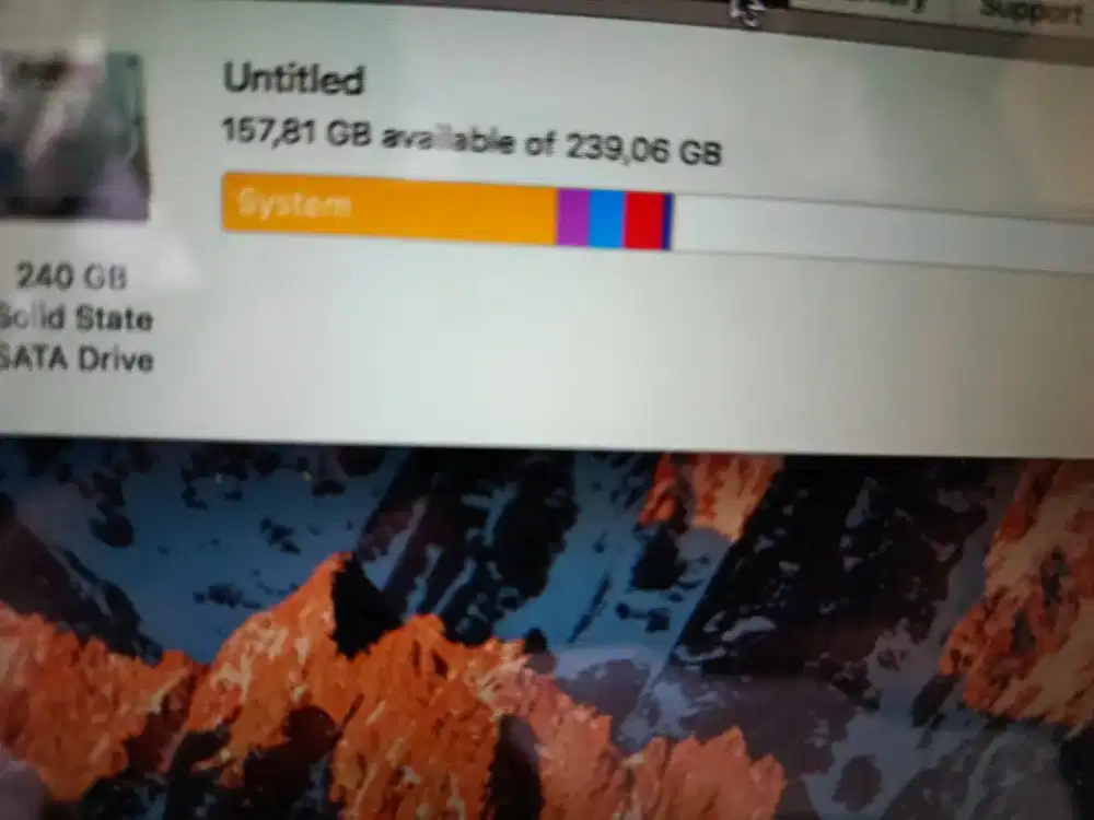 MacBook pro Core i5 RAM 10GB SSD 240GB Tahun 2011