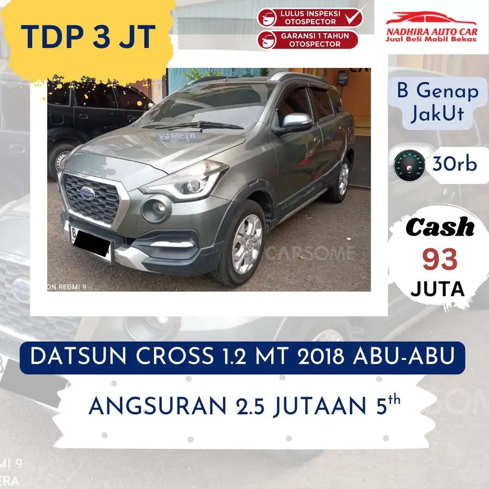 Promo TDP 3 Juta Datsun Cross 1.2 MT 2018 Abu-abu