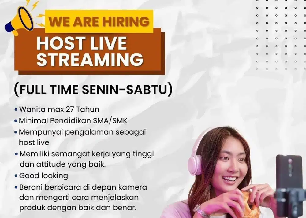Lowongan kerja buat live tiktok