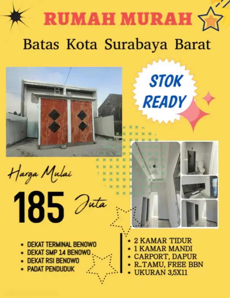 Rumah Ready Batas Kota Surabaya