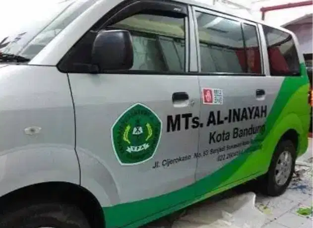 sticker kaca film one way stiker satu arah branding mobil Promosi toko