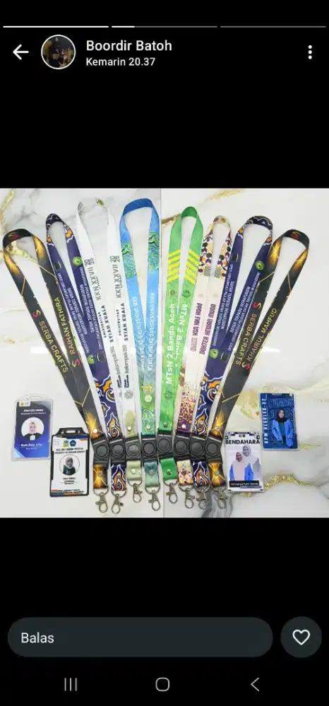 Id card cetak / tanda pengenal