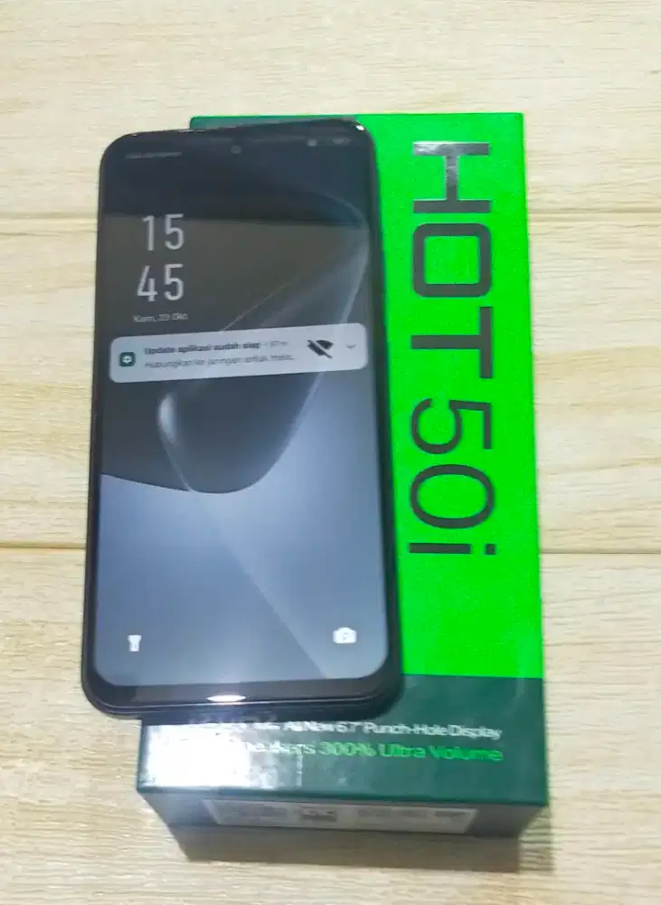 Infinix hot 50i 4G 6/128 fullset segel mulus 98% masih bergaransi