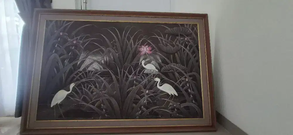 Lukisan Burung Bangau
