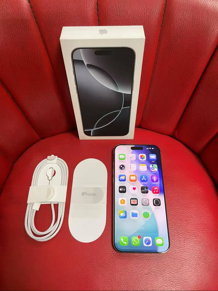 iPhone 16 Pro Max 256gb White Titanium Garansi iBox Aktif Fullset Ori