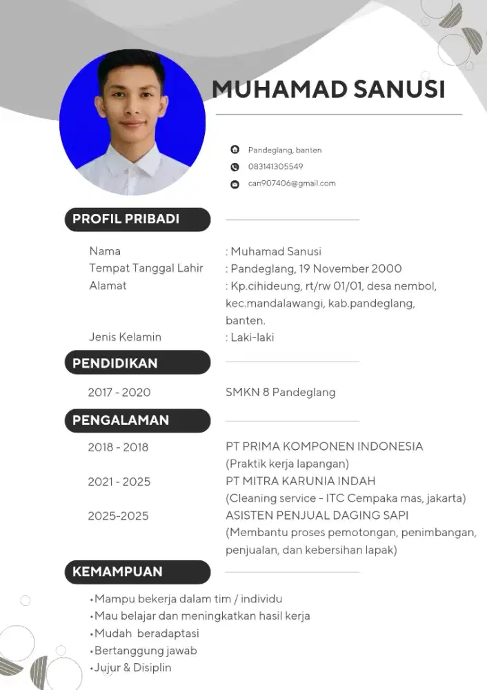 MENCARI LOWONGAN PEKERJAAN UNTUK SAYA, LAKI-LAKI