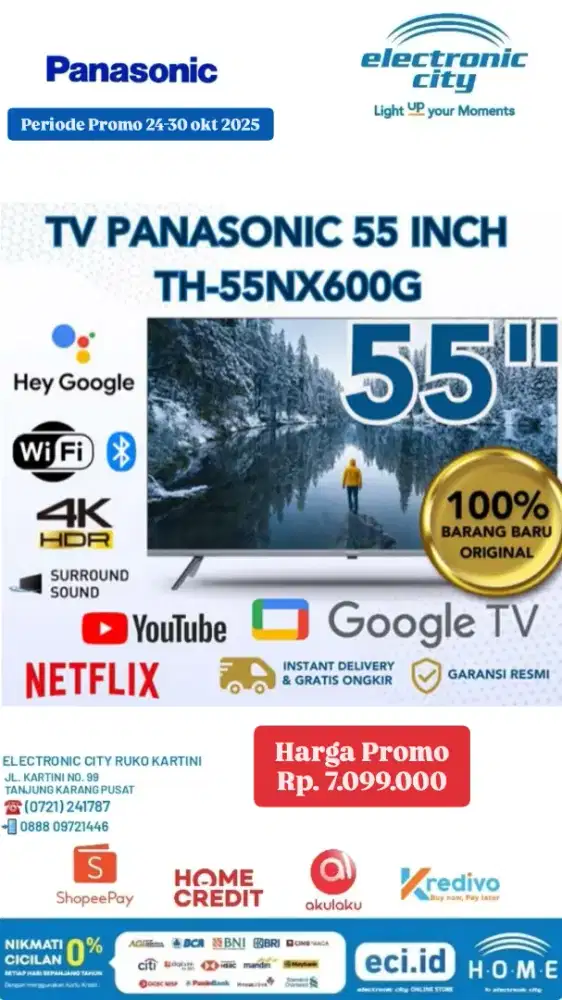 Promo tv 55inch panasonic
