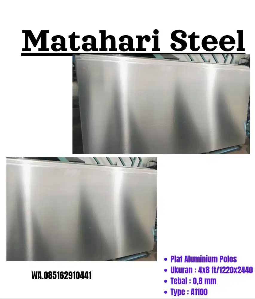 Plat Aluminium Potongan Per5cm 5x5cm A1100 4mm Potongan Custom 5cm