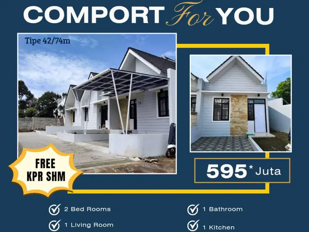 Jual Rumah Nyaman Bonus Gratis Biaya Surat² 10 menit ke Pusat Kota Cimahi