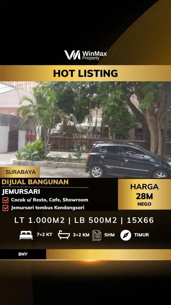 DIJUAL BANGUNAN Lokasi JEMURSARI