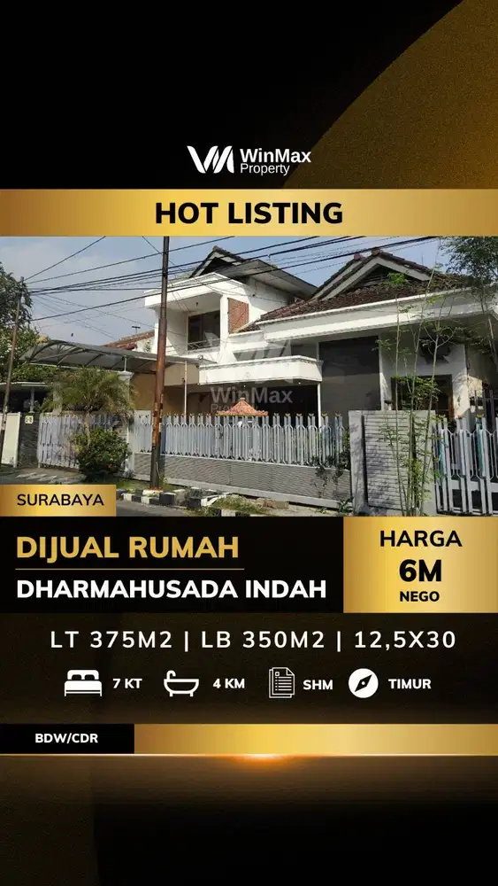 DIJUAL RUMAH Lokasi DHARMAHUSADA INDAH