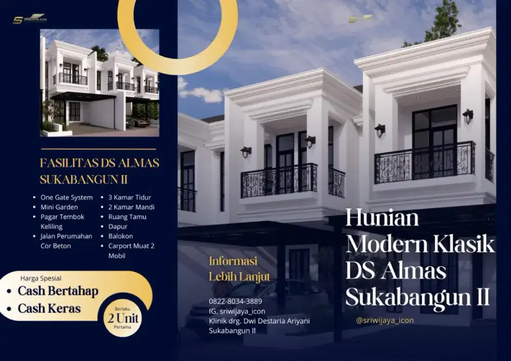 Hunian Mewah 2 Lantai Sukabangun 2 Desain Modern Klasik