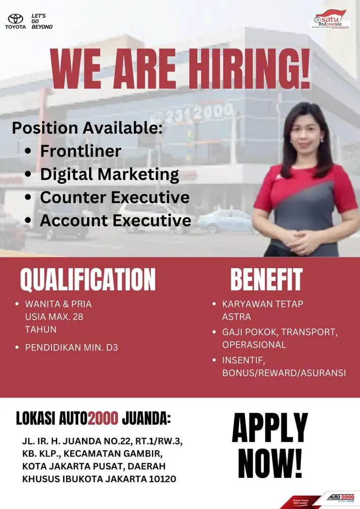 Loker Astra Group, Toyota Auto2000 Juanda
