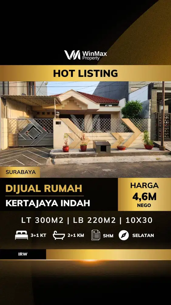DIJUAL RUMAH Lokasi KERTAJAYA INDAH