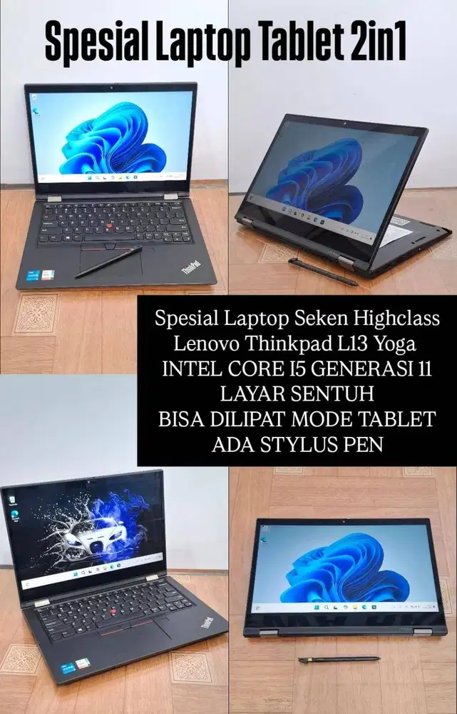 LAPTOP SEKEN LENOVO YOGA L13 BISA JADI TABLET ADA PENA